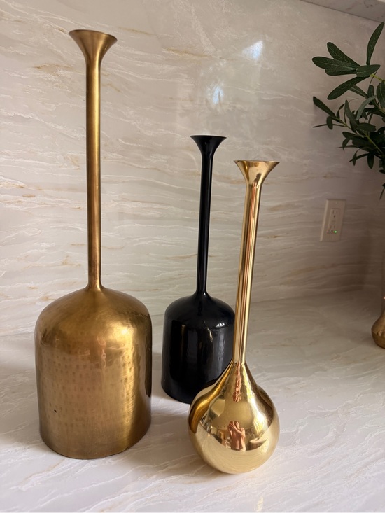 ARTERIORS Other - Arteriors Harris Brass Vessel Set of 3 Sculptural Decor